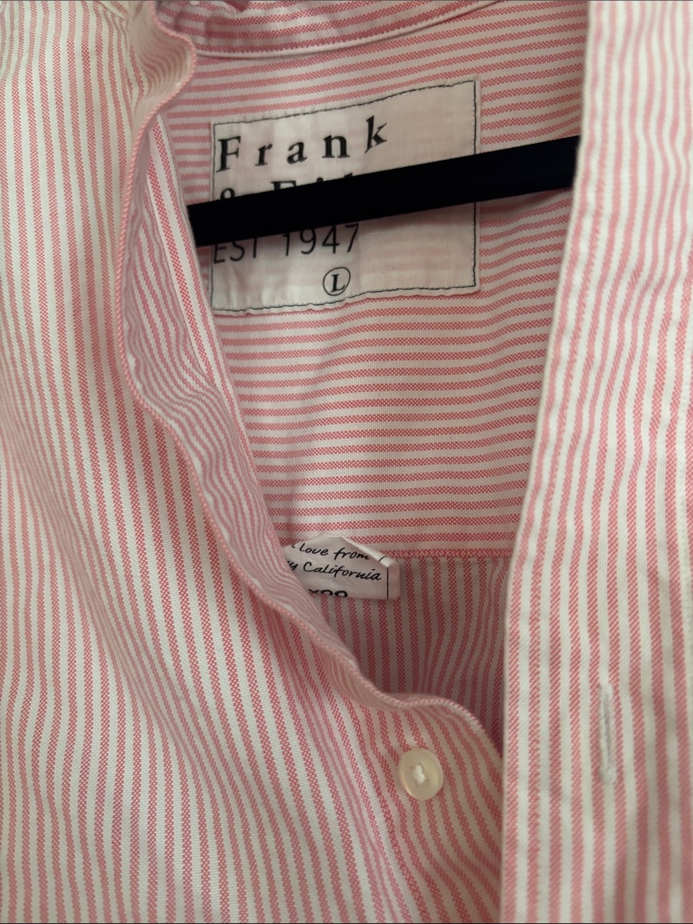 Pink and white Oxford Shirley - Picture 2 of 2